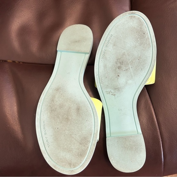 Tory Burch Everly Slides Gradient Ombre Blue Green Size 6.5 - Picture 4 of 4